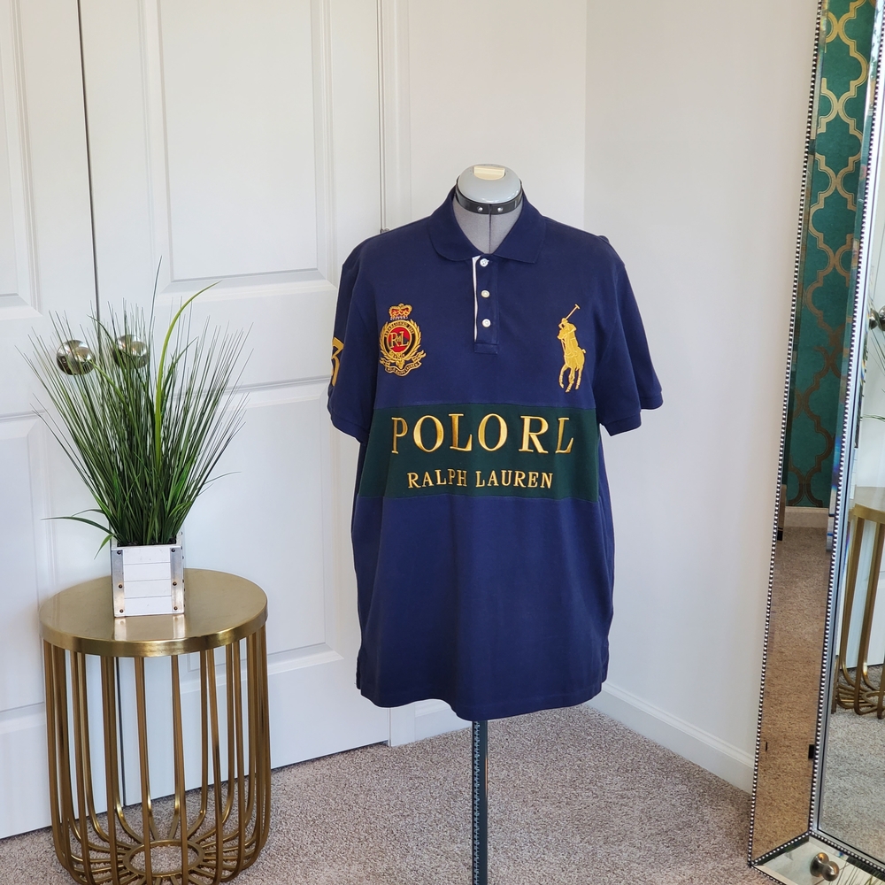 Polo Ralph Lauren Men's Shirt, Navy (Size XL)